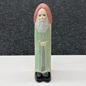 Vintage Hand Painted Ceramic Wizard Figurine Adult Humor Folk Art Gag Gift SM